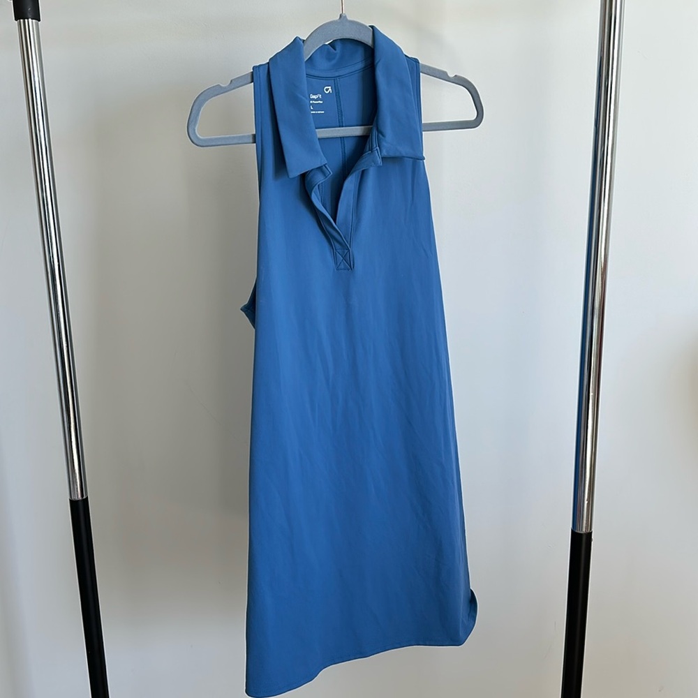 Gap Active Blue Sleeveless Polo Dress